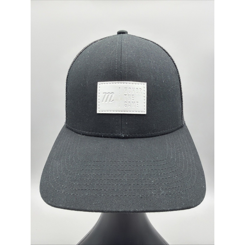 MARUCCI Honor The Game Trucker Snap Back Black Hat EUC